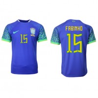 Brasilien Fabinho #15 Fußballbekleidung Auswärtstrikot WM 2022 Kurzarm